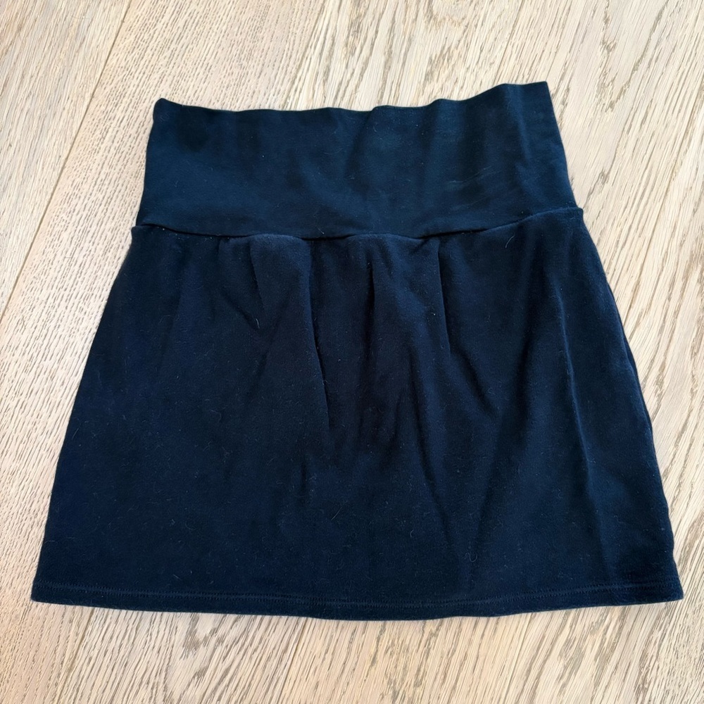 American Apparel Interlock Mini Skirt - black